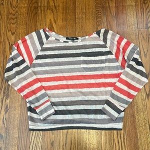 Striped sheer top